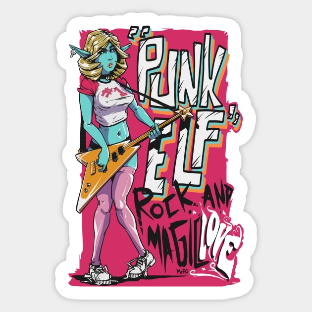 Punk Elf Sticker by MeFO